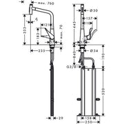 Hansgrohe - Spültischmischer 320 METRIS Select M71 Ausziehbrause 2jet sBox chrom