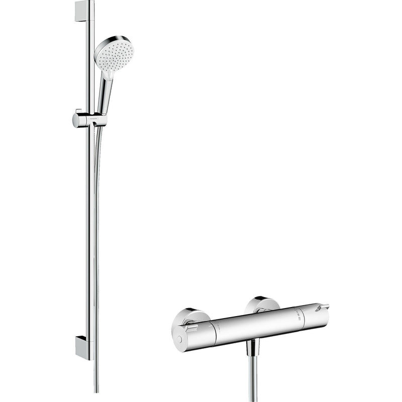 Hansgrohe - Brausenkombi Crometta Vario/ Ecostat 1001 CL/Unica 900mm weiss/chrom
