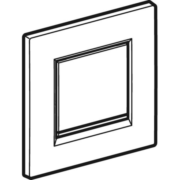 Geberit Vertriebs - Typ 20 (ex Typ 30) BetPl. f. UR-Strg. pneum. Sp-Ausl., Square, weiß/vergoldet
