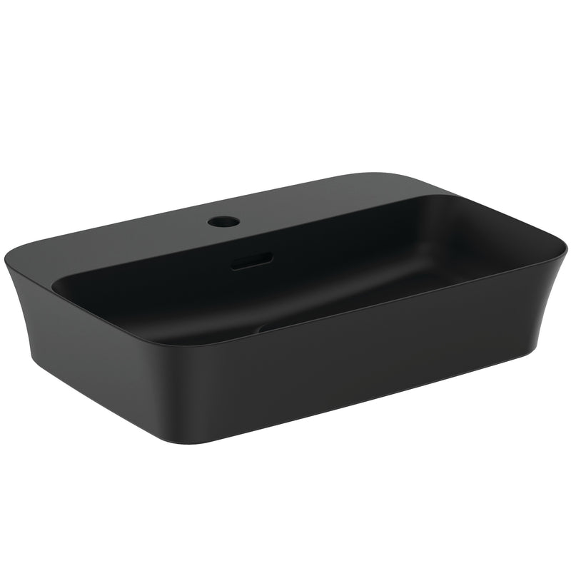 Ideal Standard - Schale IPALYSS, 1 Hl., m.Ül., 550x380x145mm, Schwarz Matt