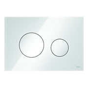 TECE SE - 4Y/TECEloop WC-Betätigungspl. Zweimengen Glas weiß glzd. Tasten weiß glzd