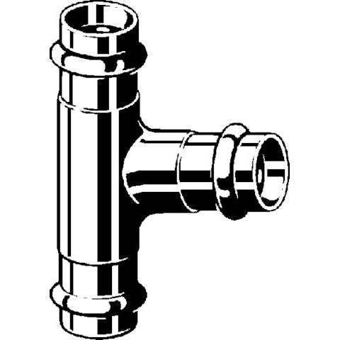 Viega - T-Stück SANPRESS 2218 35x18x35mm Rotguss