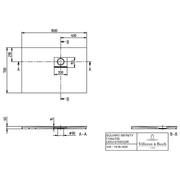 VILLEROY & BOCH - Duschwanne Squaro Infinity 1000x700x40mm re-eckig EB:re Anthracite