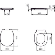 Ideal Standard - WC-Sitz CONNECT AIR, Wrapover, Weiß