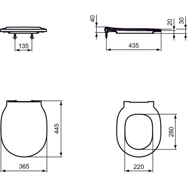 Ideal Standard - WC-Sitz CONNECT AIR, Wrapover, Weiß