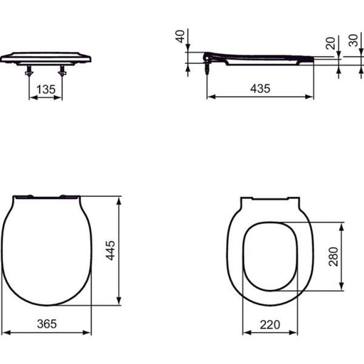 Ideal Standard - WC-Sitz CONNECT AIR, Wrapover, Weiß