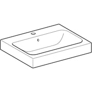 Geberit Vertriebs - Aufsatzwaschtisch ICON, 600x485mm m. Hl., m. Ül., weiß, KeraTect