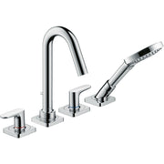 Hansgrohe - 4-Loch Wannenarmatur AXOR CITTERIO M 34444000 chrom Fertigs.m.Hebelgr.+Platte