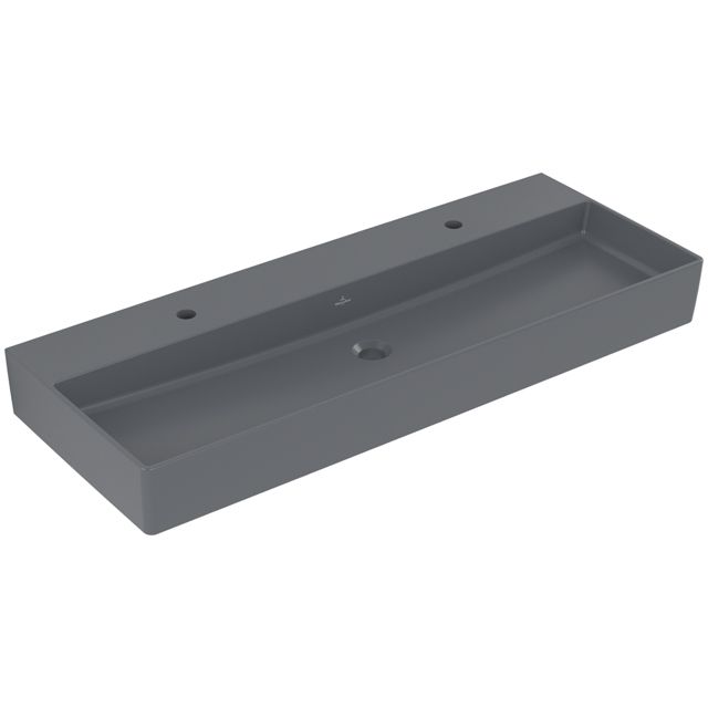 VILLEROY & BOCH - Waschbecken Memento 2.0 1200x470mm re-eckig 2HL. o. ÜL. Graphite cplus