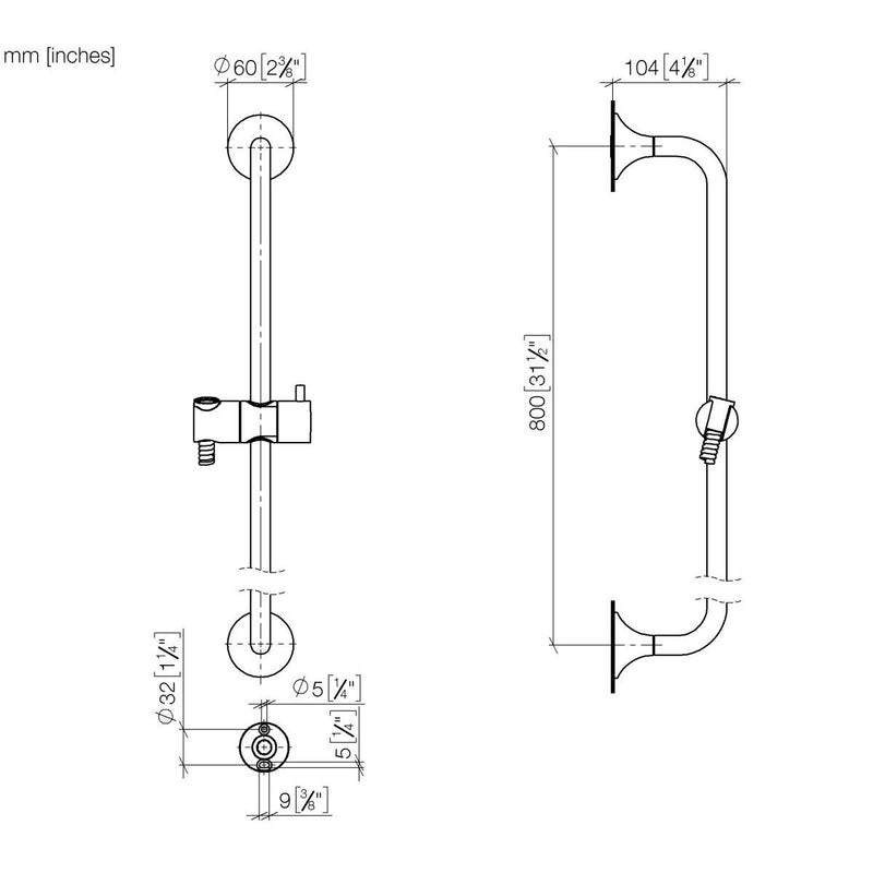 Dornbracht - Duschgarnitur VAIA 26413809 messing gebürstet