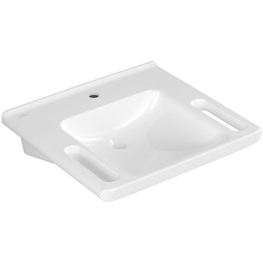 VILLEROY & BOCH - Waschbecken ViCare 600x550mm re-eckig 1HL. o. ÜL. Weiß Alpin AntiBac cplus