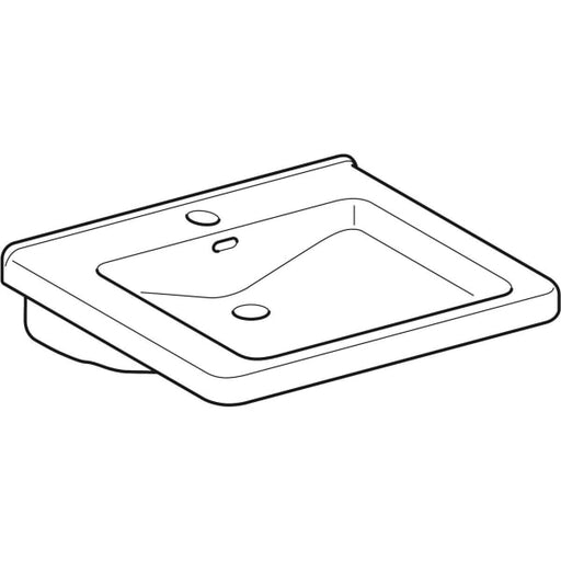 Geberit Vertriebs - WT RENOVA NR. 1 COMFORT, unterfahrbar Überlauf 600x550mm KeraTect weiß(alpin)