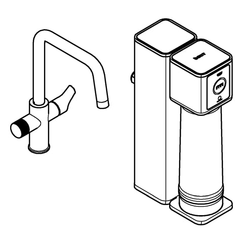 Grohe - Starter Kit GROHE Blue Pure Eurosmart 30586 U-Ausl. UO-Filter chrom