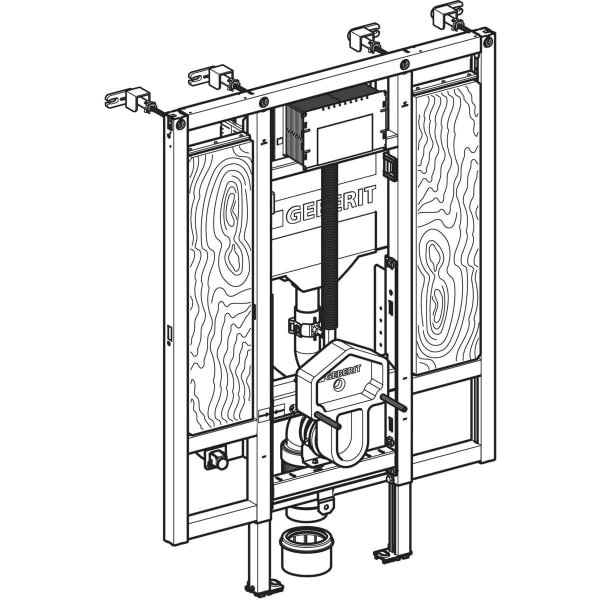Geberit Vertriebs - Duofix Element f. WWC, 112 cm Sigma UP-SPK 12cm, BF, Stütz/Haltegriffe