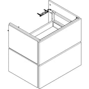 Hansgrohe - WTU 630x470mm 2 Schubkästen f. WT mattweiß