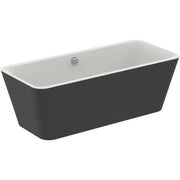 Ideal Standard - Duo-Badewanne TONIC II, freist,m.Abl, m.Füller,1800x800x600mm, Schwarz Matt