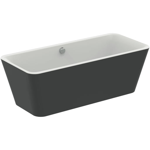 Ideal Standard - Duo-Badewanne TONIC II, freist,m.Abl, m.Füller,1800x800x600mm, Schwarz Matt