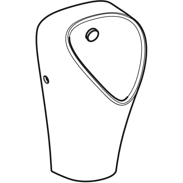 Geberit Vertriebs - Narva Urinal Zul. hi., Abg. hi., weiß, KeraTect
