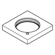 Grohe - Rosette 48421 eckig für Waschtischbatterien ohne Zugstange chrom