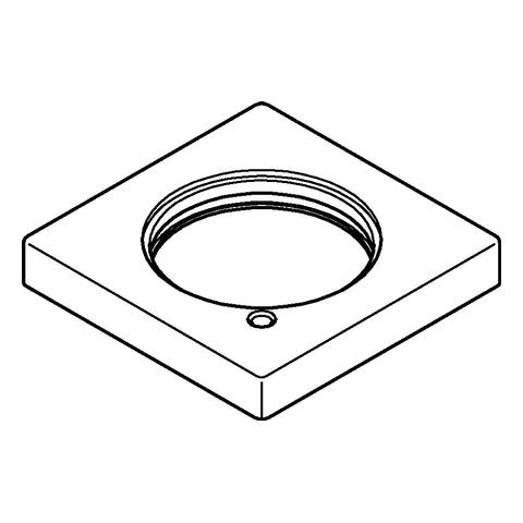 Grohe - Rosette 48421 eckig für Waschtischbatterien ohne Zugstange chrom