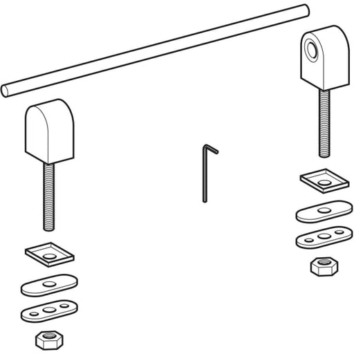 Geberit Vertriebs - Edelstahlscharniere zu RENOVA Nr. 1 Comfort Sitz 572800