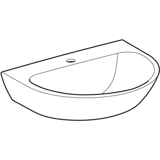 Geberit Vertriebs - Waschtisch RENOVA 65x50cm, m. Hl., o. Ül., weiß KeraTect
