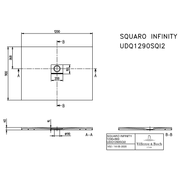 VILLEROY & BOCH - Duschwanne Squaro Infinity 1200x900x40mm re-eckig Stone White