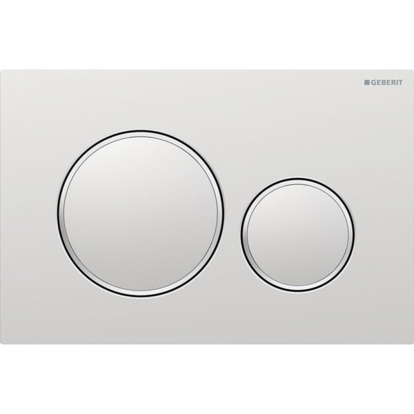 Geberit Vertriebs - SIGMA20 BetPl., f. 2-Mengen-Spülung Round, mattchr. lack. Etc / hgl.verchr