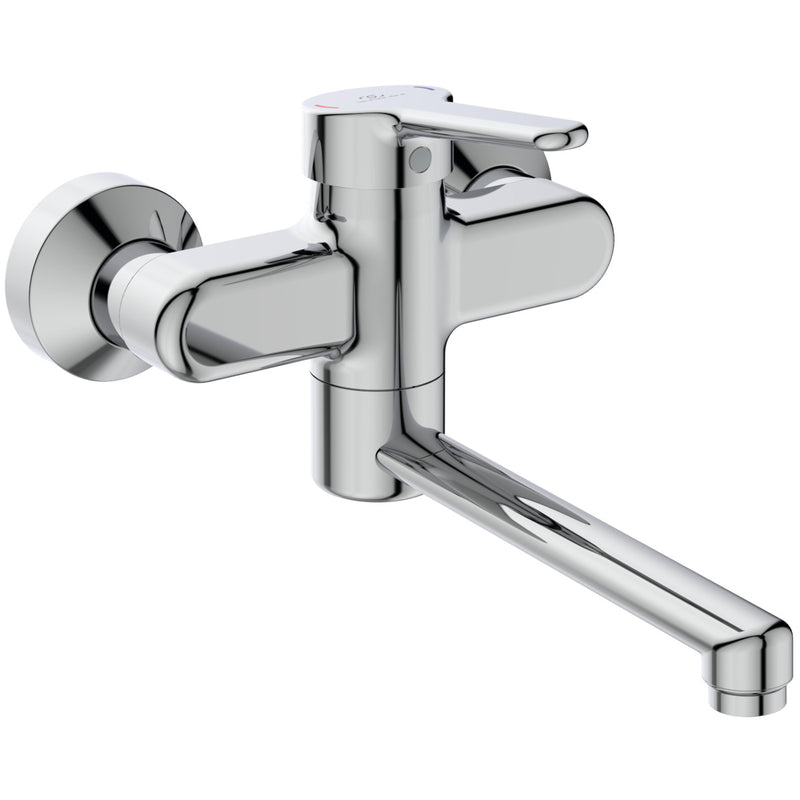 Ideal Standard - Wand-WT-Armatur CERAPLUS 2 5l/min., Ausld. 244-263mm, Chrom