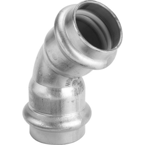 Viega - Bogen 45 Grad SANPRESS Inox G 0226 Gas 42mm Edelstahl