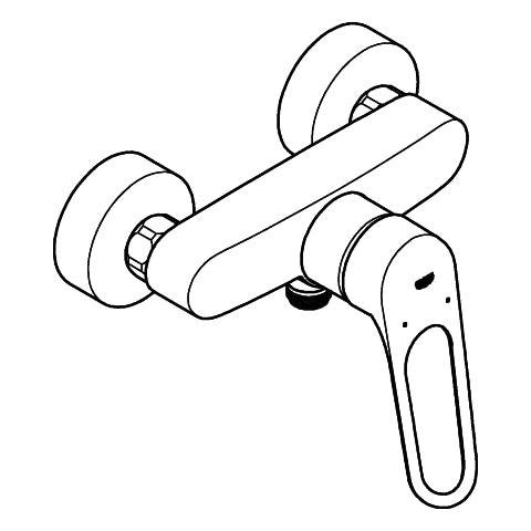 Grohe - EH-Brausebatt. EUROSMART 25242_3 Wandmontage offener Hebel chrom