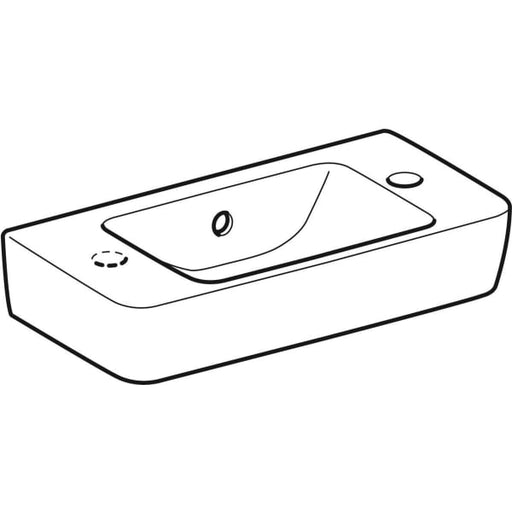 Geberit Vertriebs - Handwaschbecken RENOVA NR.1 COMPRIMO 500x250mm Hahnloch rechts weiß(alpin)