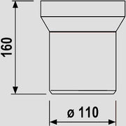 Sanitärtechnik Eisenberg - Sanit�rtechnik Eisenberg Klosett-Anschluss-Stutzen 110x150mm, PVC weiss
