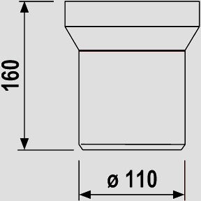 Sanitärtechnik Eisenberg - Sanit�rtechnik Eisenberg Klosett-Anschluss-Stutzen 110x150mm, PVC weiss