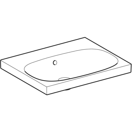 Geberit Vertriebs - Acanto Waschtisch 60x48cm o. Hl., m. Ül., weiß