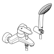 Grohe - Wannen EHM AP EURODISC C 33395 mit Euphoria Brausegarnitur chrom