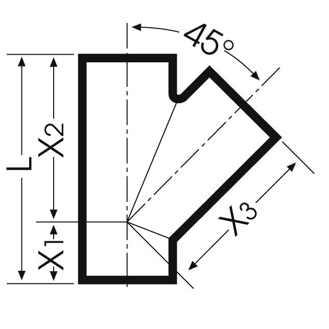 Düker - D�ker Abzweig DN100x100 45Gr