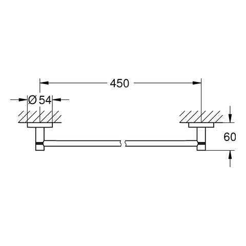 Grohe - Badetuchhalter ESSENTIALS 40688 450mm cool sunrise