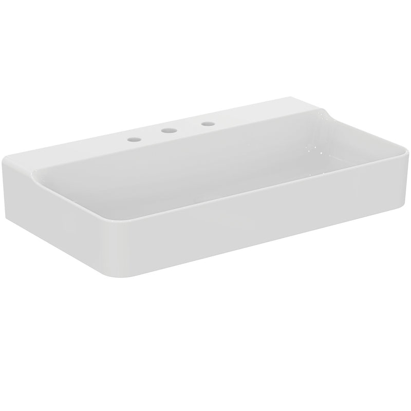 Ideal Standard - Waschtisch CONCA, 3 Hl., o.Ül., 800x450x145mm, Weiß