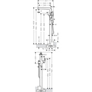 Hansgrohe - Wannenmischer Talis S Fertigset bodenstehend,chrom