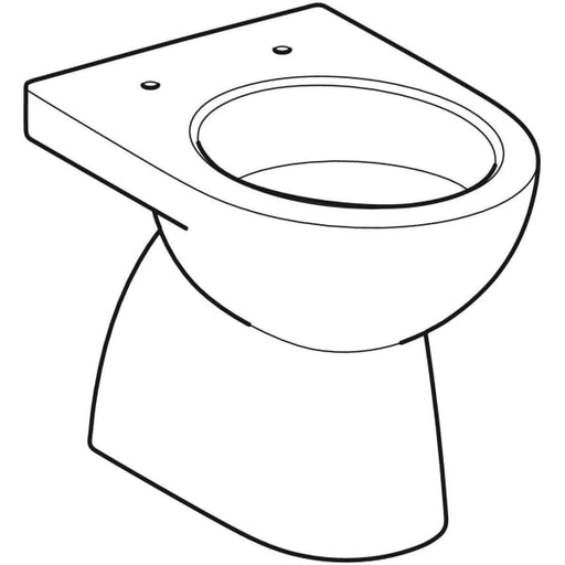 Geberit Vertriebs - RENOVA Stand-WC Tiefspüler, Abg.verti teilgeschl.Form, T:53cm, weiß