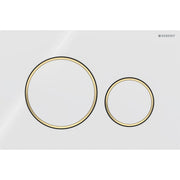 Geberit Vertriebs - BetPl. SIGMA20 für 2-Mengen-Sp. weiß / vergoldet / weiß