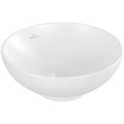 VILLEROY & BOCH - Aufsatzwaschbecken Loop&Friends 380x380mm Rund o. ÜL. Stone White cplus