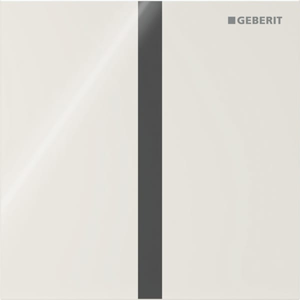 Geberit Vertriebs - Typ 40 UR-Strg. m. elektron. Sp-Ausl. Batt.-Betr., Square, Glas, sand-grau