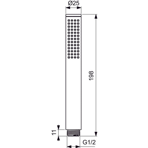 Ideal Standard - Stabhandbrause IDEALRAIN, Silver Storm
