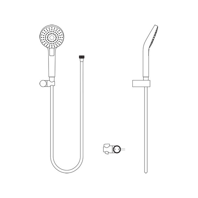Ideal Standard - Handbrause-Set IDEALRAIN EVO, 3-Funktionshandbrause d:110mm, Chrom