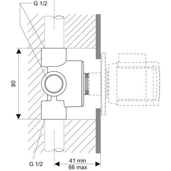 Ideal Standard - Bausatz Vormontage 4/3 Wege COMFORT A2391NU 1/2