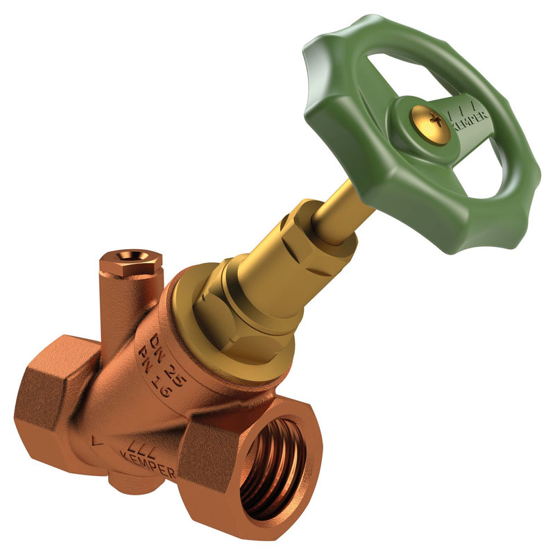 Gebr. Kemper - Freistrom-Absperrventil STANDARD RG-ms, mit Entleerstopfen G1/4, IG DN50