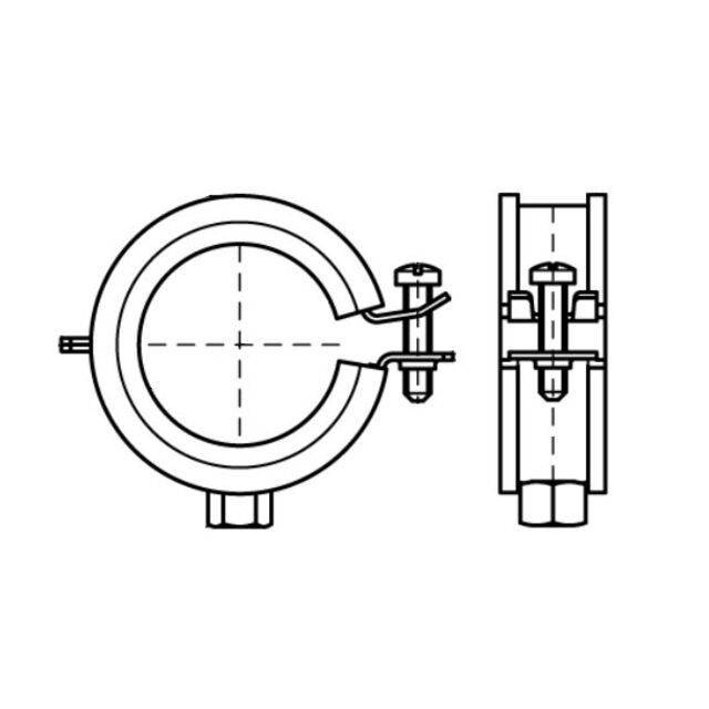 Walraven - Rohrschelle BISMAT 2000S M8/10 3404053 48-53mm, verzinkt, p.Stck