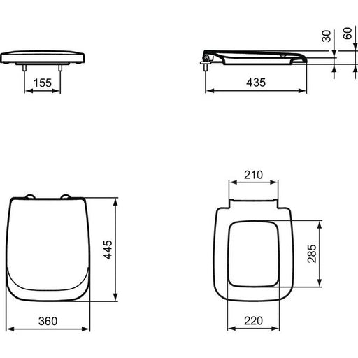 Ideal Standard - WC-Sitz VENTUNO Softclosing weiß